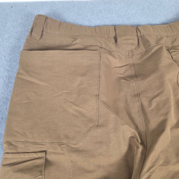 Bass Outdoor Cargo Pants Mens XL Brown Tan Hiking Tactical Articulated Knee XL - Picture 11 of 12